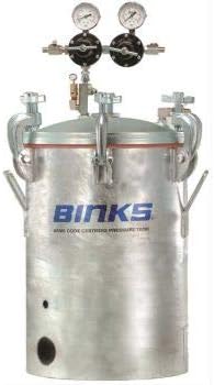 Binks 183G-520-5 Gallon Pressure Tank Galvanized, 2 Regulators