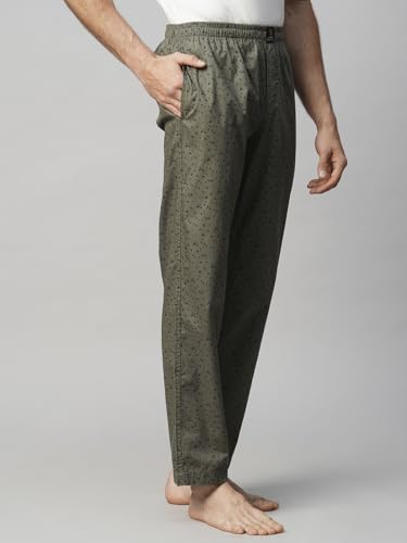 Image of Urban Scottish Men's Blue Checks Woven Cotton Pyjama with Side Pockets