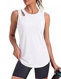 Gyabnw Camiseta Tirantes Mujer Deportiva Cuello Redondo Camiseta sin Mangas Ligero y Transpirable Tops Casuales para Todos los Días Ideal para Ejercicio
