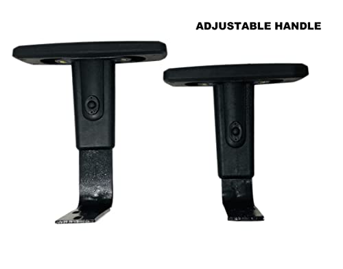 Image of GOYALSON Handle Office Chair revolving Visitor Chair Durable Handle Set nut Bolts & Key fit to Every Chair (Black, Adjustable Handle with Rectangular Pad)
