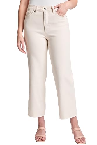 RFM Chloe High Rise Frayed Hem Wide Leg Pants - Stretch Denim with Tummy Control - Size Inclusive (00-24 Plus Size Jeans)4