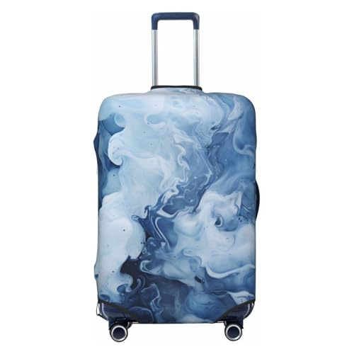 Suitcase Covers for Luggage, Luggage Cover Protector Fits 18-32 Inch Luggages (Blue Watercolor, L)
