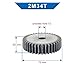 LYMFE Industrial helical Gear 1pcs Mteal Gear 2M-34T/35T/36T/37T Gear Wheel Low Carbon Steel Pinion Gear Total Height 20mm (Size : 34 T-Rough hole-12mm)