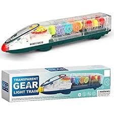 Transparent Gear Train with Attractive Lights and Sound, Bump N Go Train Toy for Kids (B0BQ7J9DJ3) Amazon Price History, Amazon Price Tracker