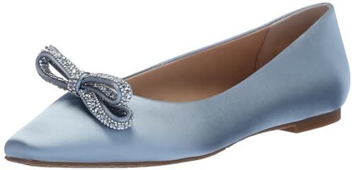 Jewel Badgley Mischka Hesther Ballerina Flats with Rhinestone Bow