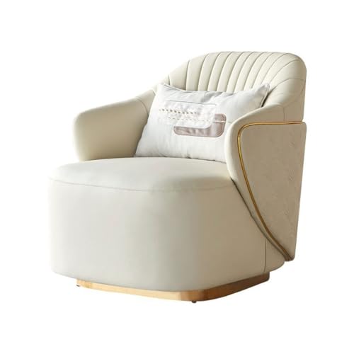 Sillón de cuero moderno minimalista con respaldo para sala de estar, oficina en casa y balcón