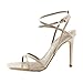 Calvin Klein Women's Tegin Heeled Sandal, Nude, 9