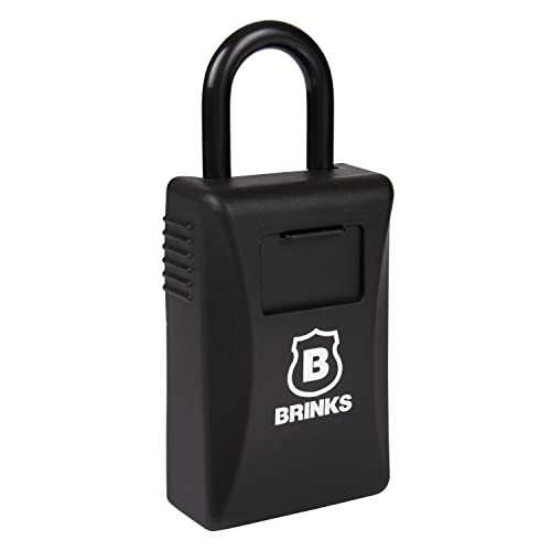 Brinks - 79Mm 4-Dial Resettable Combination Lock Box - Increased Security With Hardened Steel Shackle, Black #TOP5