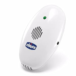 Chicco Mückenschutzgerät, Mückenschutz für Babys, tragbar, Ultraschall, geräuschlos und umweltfreundlich, Wirkungsradius 3 m, gibt keine Chemikalien ab, mit praktischem Clip, inklusive Batterie, weiß