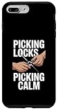Installation facile Picking Locks Picking Calm Locksport Coque pour iPhone 7 Plus/8 Plus