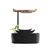 fuentes ceramica gatos Tipo B con atomización Hogar y Cocina Fuentes de Interior Fuente de Escritorio de cerámica Circulando Que Fluye Agua Decoración de Agua Atomización Interior Humidificador Fuente Feng Shui Sala de Estar Decoración