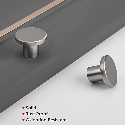 Ubisin 25 Pack Brushed Nickel Cabinet Knobs, Silver Kitchen Cabinet Knobs Brushed Nickel Drawer Knobs,Brushed Nickel Cabinet Knobs,Drawer Knobs For Cupboard Diameter (1.18") #TOP3