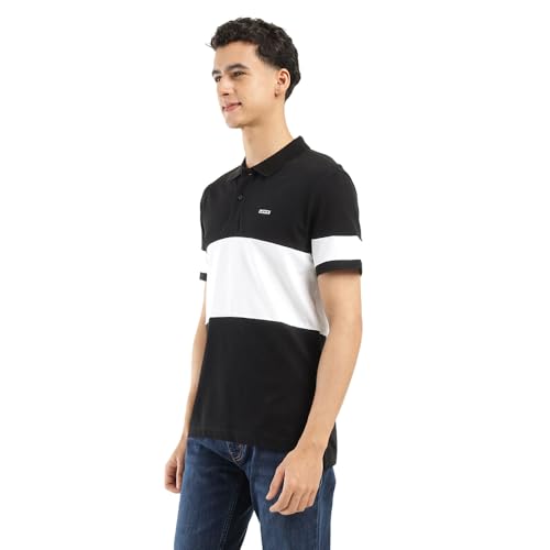 Image of Levi's Men's Cotton Regular Fit Solid Polo T-Shirt
