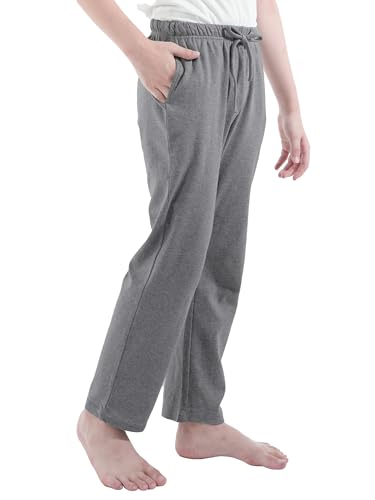 Cooraby Boys Cotton Adjustable Waist Pants Loose-Fit Pants with Pockets Casual Drawstring Sweatpants4