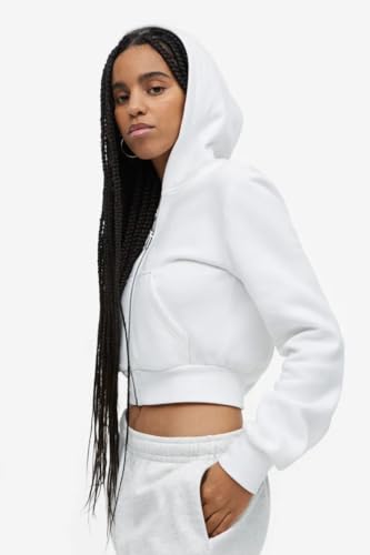 Image of Solid Women's Casual Zipper Hoodie for Winter