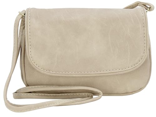 JENNIFER JONES - Kleine elegante Damen Umhängetasche - Brauttasche - Abendtasche mit vielen Fächern