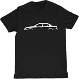 X Type Silhouette T-Shirt Luxury Compact Sedan Outline Tee for Car Enthusiasts Gift Idea Black