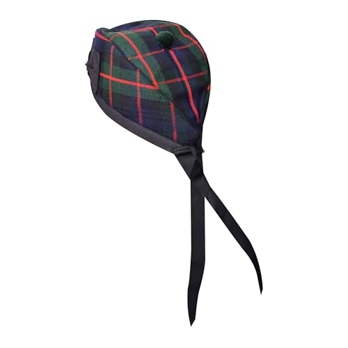 Image of Glengarry Cap-Traditional Scottish Hat, Acrylic Wool Tartan Glengarry hat, Kilts /Bagpipes Accessories