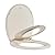 TROPOW Toilet Seat with Toddler Seat Built in, Round Toilet Seat for Potty Training, Fits Both Adults and Children, Slow Close and Magnetic Closure - Ideal for Family Bathroom(Round Almond)