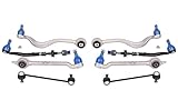 8 Pcs Front Suspension Control Arm Kit Stablizer Link Tie Rod Ends for BMW E39 525i 528i 530i 5 series