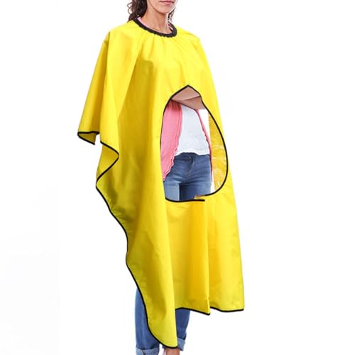 2 capas impermeables para corte de cabello, rojo y amarillo miniatura 6