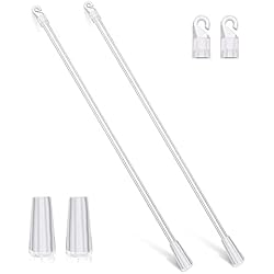 Repuestos Persianas Madera Grevosea 2 Piezas de 35cm de Varita ciega Vertical de Piezas de Repuesto de Barra de inclinación con Ganchos y Varillas de Agarre para persianas Verticales y de Madera y inalámbricas