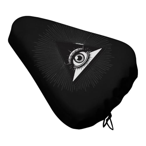 Triangle with All Seeing Eye Waterproof Bicycle Seat Cushion Cover Seats Protectors for Gym Mountain Road Bike