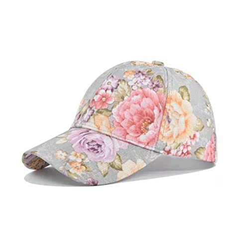 Casquette de baseball floral avec visière de protection contre le soleil