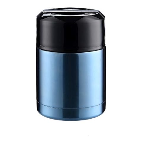 OnePine 800ml/28oz Stainless Steel Insulated Food Container Vacuum Thermal Food Flask,Double Walled Hot and Cold Food Lunch Box for School Travel Camping and Hiking (Blue) Cover