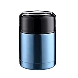OnePine 800ml Edelstahl Premium Vakuum Isolierbehälter Foodbehälter für Warme Speisen, Essen, Suppe, BPA Frei, leicht zu Tragen (Blau)
