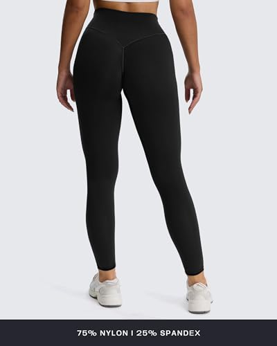 Aoxjox High Waisted Yoga Pants for Women Hidden Scrunch Cross-Waist Buttery Soft Crossover Workout Venus Leggings 26"4