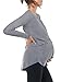 Womens Maternity Nursing Tops Casual Long Sleeve Double Layer Breastfeeding Shirts Pregnancy Clothes Grey