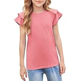 [Arshiner] Tシャツ トップス ガールズ 女の子 半袖 おしゃれ ジュニア カジュアル 普段着 通学 通園 カラバリ豊富 春 夏服 誕生日 プレゼント