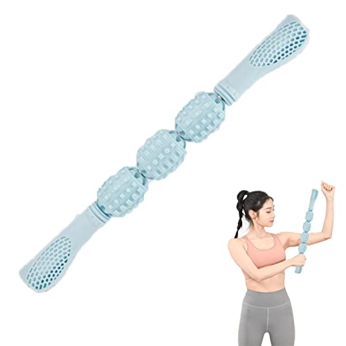 Maodom Bastone a Rullo Muscolare,Bastone da Massaggio Rotante | Rullo massaggiatore Manuale, Stick massaggiatore Trigger Point per rigidità e dolori muscolari, elimina Il Dolore Dopo l'esercizio