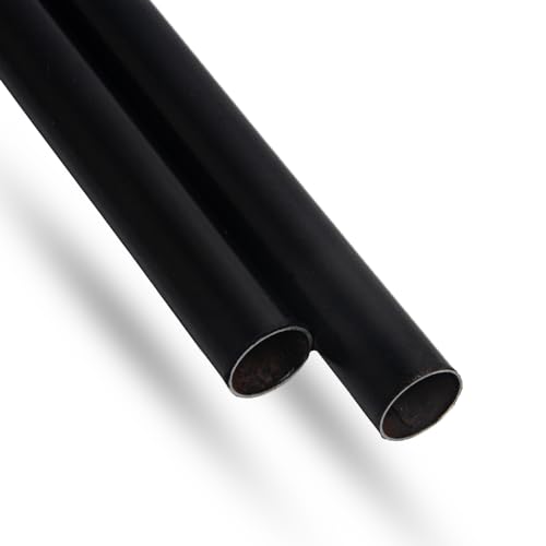 Image of FAPBADRI Curtain Rod /Pipe Heavy Quality Mild Steel for Home /office door, window, shower, 1 inch diameter (25mm), Color - Black, Length - 60 inches (5 feet), 2 Pipes