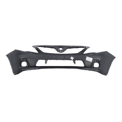 Image of Compatible with Toyota Corolla 2011-2013 Front Bumper Cover | Primed, With Fog Light Holes, Without Parking Sensor Holes, Sedan, Ready to Paint, OEM 5211903901, TO1000372