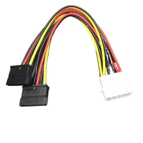 Cable adaptador de energía SATA 4 Pin IDE a 2 Serial ATA