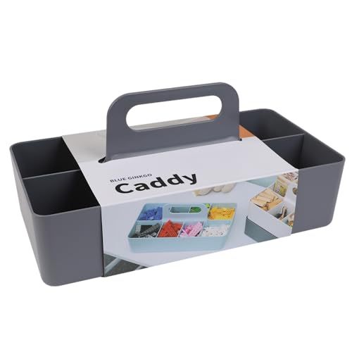 BLUE GINKGO Stackable Organizer Caddy, Korean-Made Portable Tote for Bathroom Office, Crafts