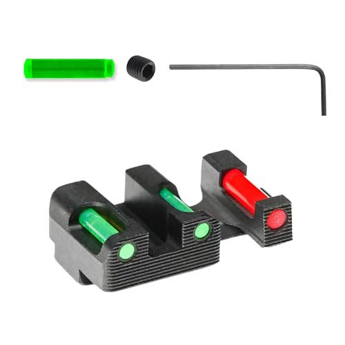 TAG Precision TSF TAC Fiber Optic Gun Sights Compatible with Canik TP9SA M2 Pistols | Durable Compact Ultra-Bright Front & Rear Tactical Handgun Sights with Easy-to-Use FiberLok Technology