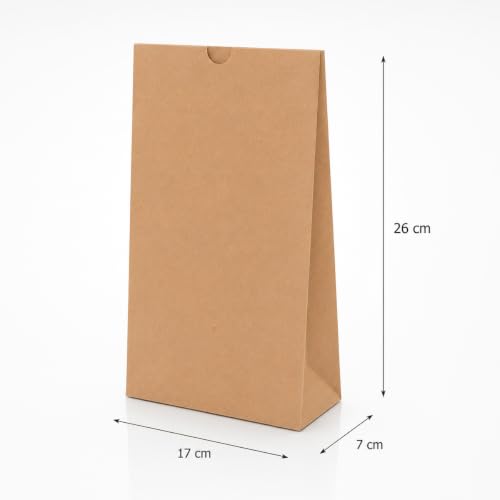 Sachets kraft robustes à fond plat 17 x 26 cm pour épicerie fine - 4