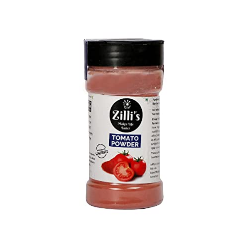 Zilli's Tomato Powder, Tamatar Ka Powder 10.58 Oz (100G X 3 =300G), For Cooking, Baking, Skin, Face, Hair | Indian Spice No Preservatives, Vegan, Gluten Free | Tomate En Polvo | Longer Shelf Life | Store In Refrigerator #TOP10