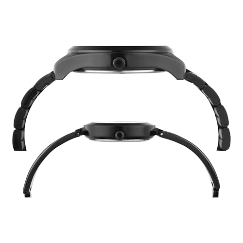 TIMEX Stainless Steel Unisex Pairs Black Round Analog Dial Watch- Tw00Pr310 - Image 3