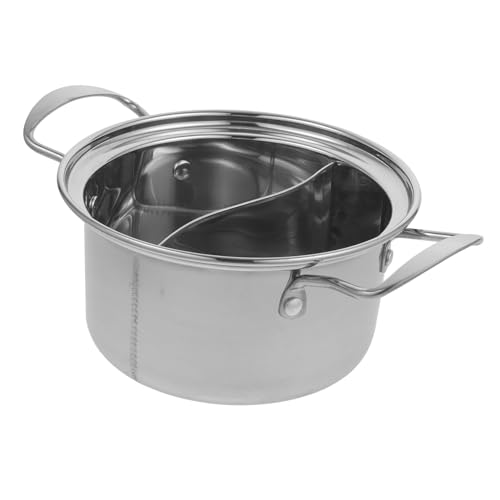 Tofficu 多機能 ステンレス鋼 小火鍋 調理鍋 シングル用 スープ鍋 丈夫で 清掃簡単 電磁調理器対応 マルチユース