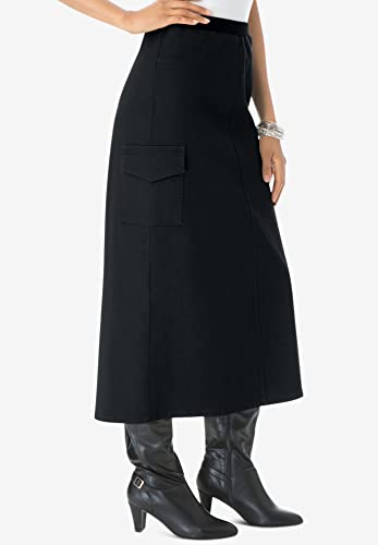 Roaman's Women's Plus Size Plus Size Invisible Stretch All Day Cargo Skirt4