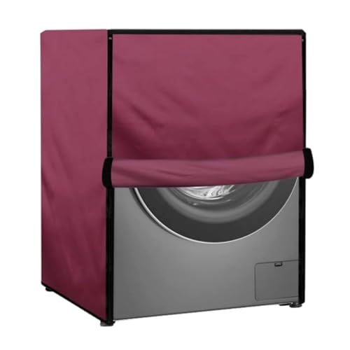 Image of Waterproof & Dustproof Top Front Load Washing Machine Cover for 6 kg 6.5 kg 7kg & 7.5 kg Compatible for IFB LG Samsung Whirlpool Bosch Haier | Siemensfor with Pipe Holes (Maroon)