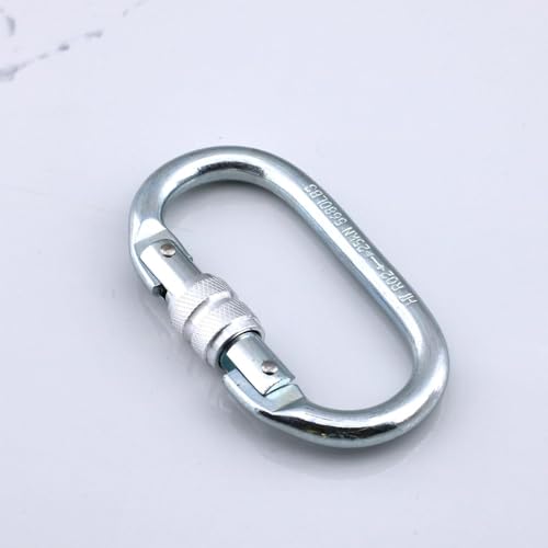 Badem10 Oval Karabina Kilitli 10 mm Kanca Paslanmaz Çelik Kilit Tırmanma Kamp Ekipman Tırmanış İp Askı Kilid