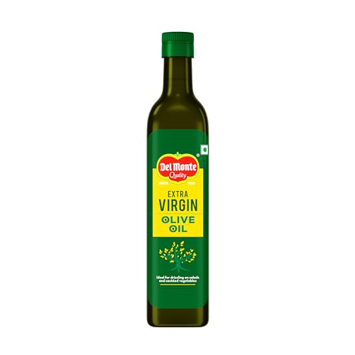 Image of Del Monte Extra Virgin Olive Oil (Imported) | Cold Extracted | Ideal for Salad Dressing, Paratha & Marinating | Cholesterol & Trans Fat-Free, Natural Antioxidants, Rich in Vitamin E & K | 250ml