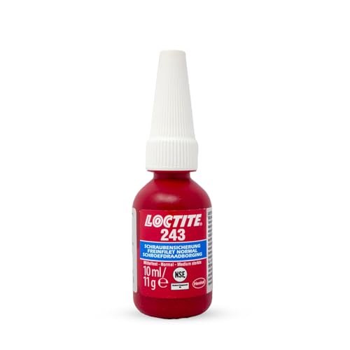 LOCTITE® 243 Frein Filet – Flacon 10 ml – Colle Anaérobie Moyenne Résistance pour Vis et Boulons – Anti-Desserrage Haute Performance