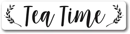 Tea Time Sign, Cafe Decorative Sign, Tea-lover sign, Kitchen Aluminum Sign - 6 x 24 image 5