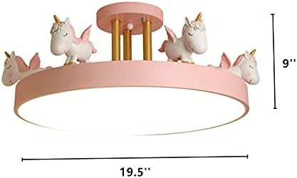 Miniatura 7 de LAKIQ Iluminación de techo para habitación de niños, diseño encantador, lámpara LED redonda semiempotrada, lámpara de techo moderna para habitación